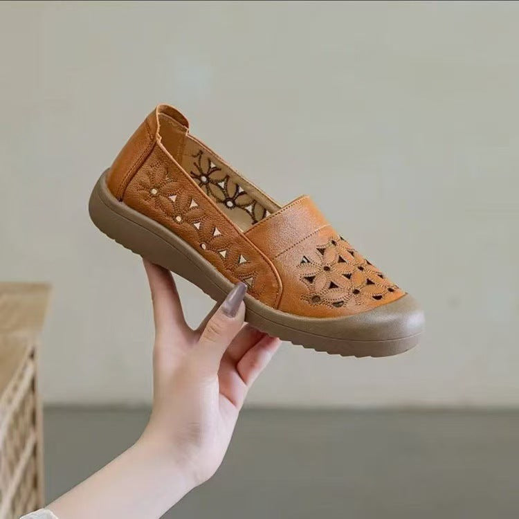Sapatos de couro macio Sapatos da mamãe