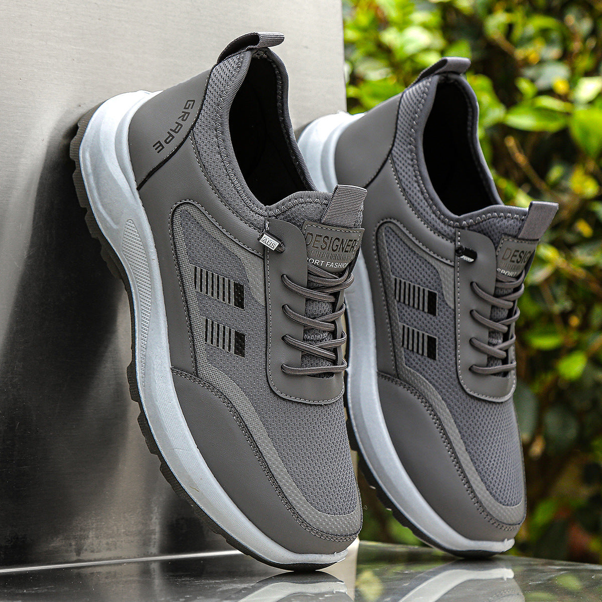 Sapatos casuais de malha respirável para homens de verão
